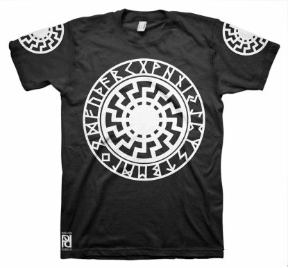 Black Sun Volkisch Norse Runes Viking Ragnarok T-Shirt