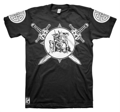 Odin Asgard Throne Geri and Freki Viking Valhalla T-Shirt