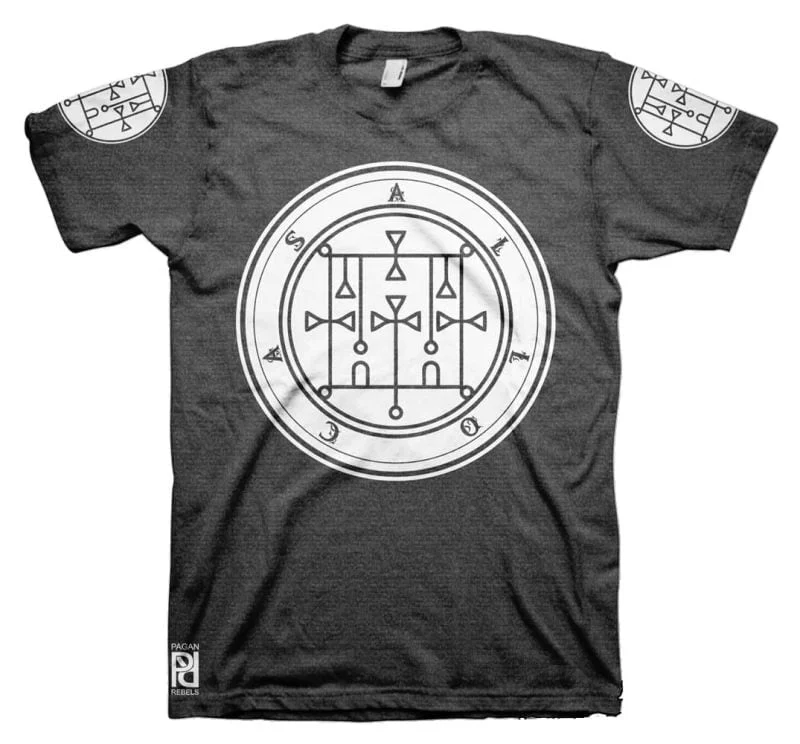 Allocer Ars Goetia Demon Seal Hell Pentagram Occult T-Shirt - Image 11