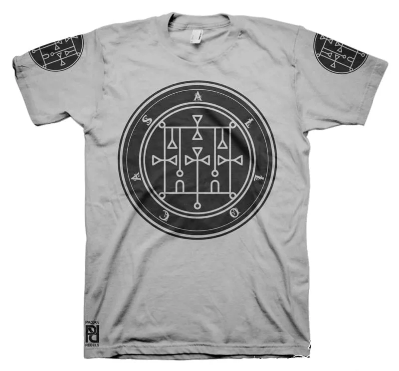 Allocer Ars Goetia Demon Seal Hell Pentagram Occult T-Shirt - Image 17