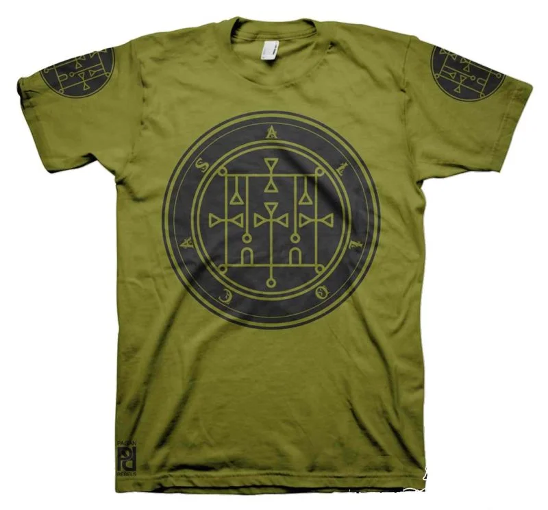 Allocer Ars Goetia Demon Seal Hell Pentagram Occult T-Shirt - Image 20