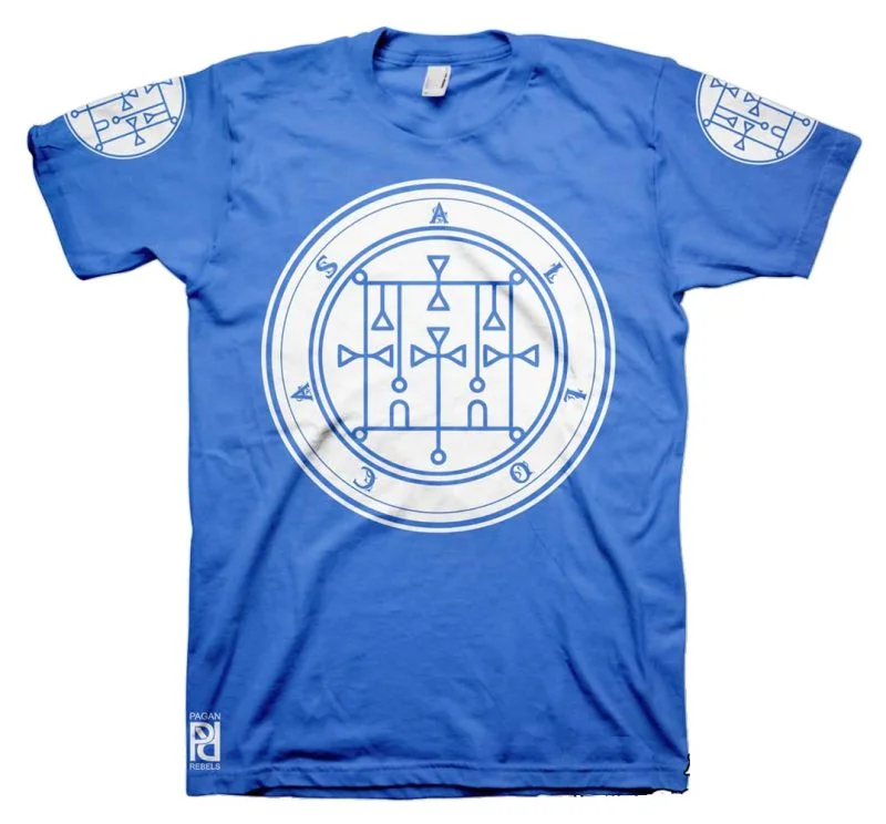 Allocer Ars Goetia Demon Seal Hell Pentagram Occult T-Shirt - Image 4
