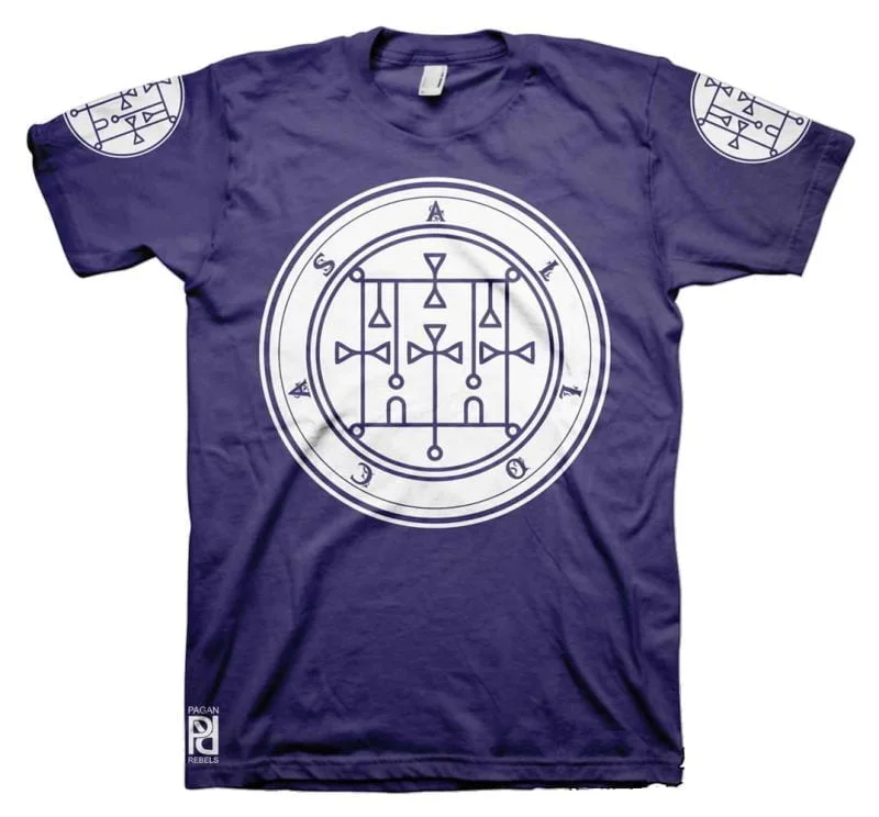 Allocer Ars Goetia Demon Seal Hell Pentagram Occult T-Shirt - Image 5