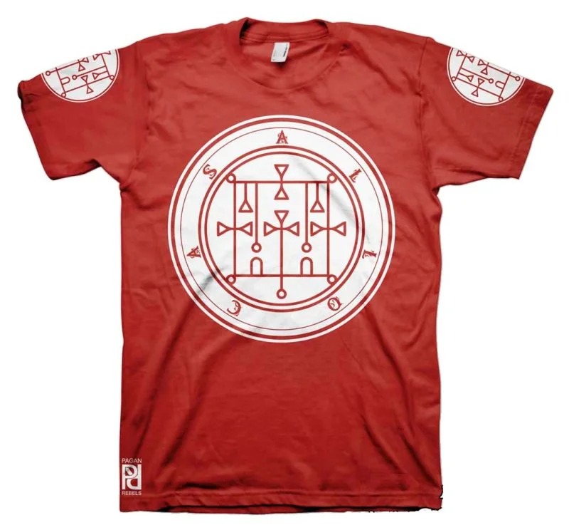 Allocer Ars Goetia Demon Seal Hell Pentagram Occult T-Shirt - Image 6