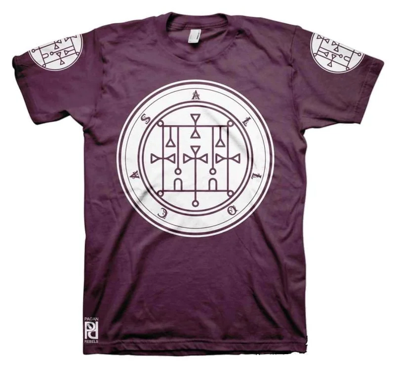 Allocer Ars Goetia Demon Seal Hell Pentagram Occult T-Shirt - Image 7