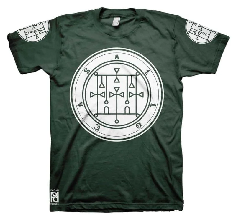 Allocer Ars Goetia Demon Seal Hell Pentagram Occult T-Shirt - Image 8
