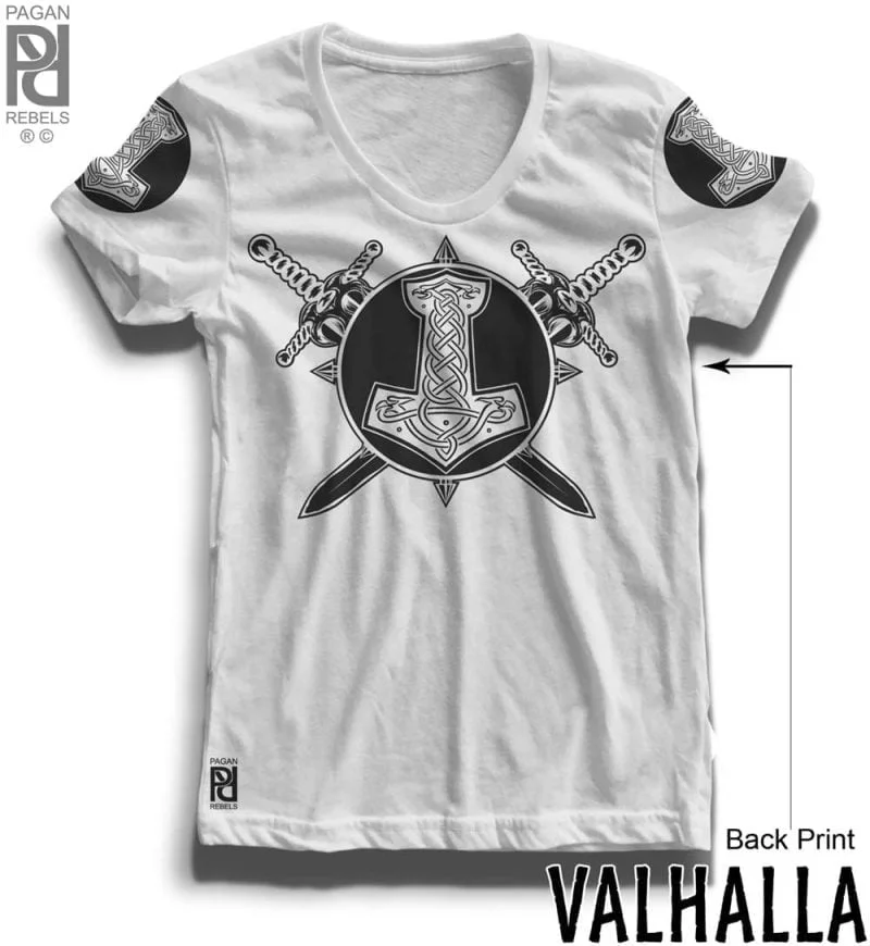 Black Crusher Thor Hammer Norse Viking Valhalla Women T-shirt - Image 2