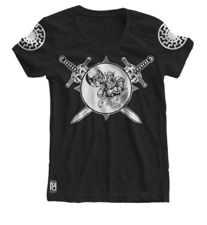 Black Sun Norse Runes Occult Viking Valhalla Women T-shirt