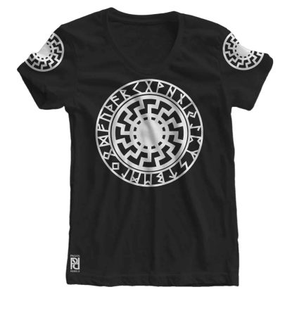 Black Sun Volkisch Norse Runes Viking Ragnarok Women T-Shirt