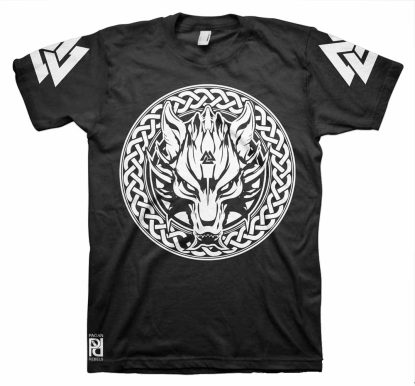 Fenrir Wolf Son of Loki Valknut Viking Ragnarok T-Shirt