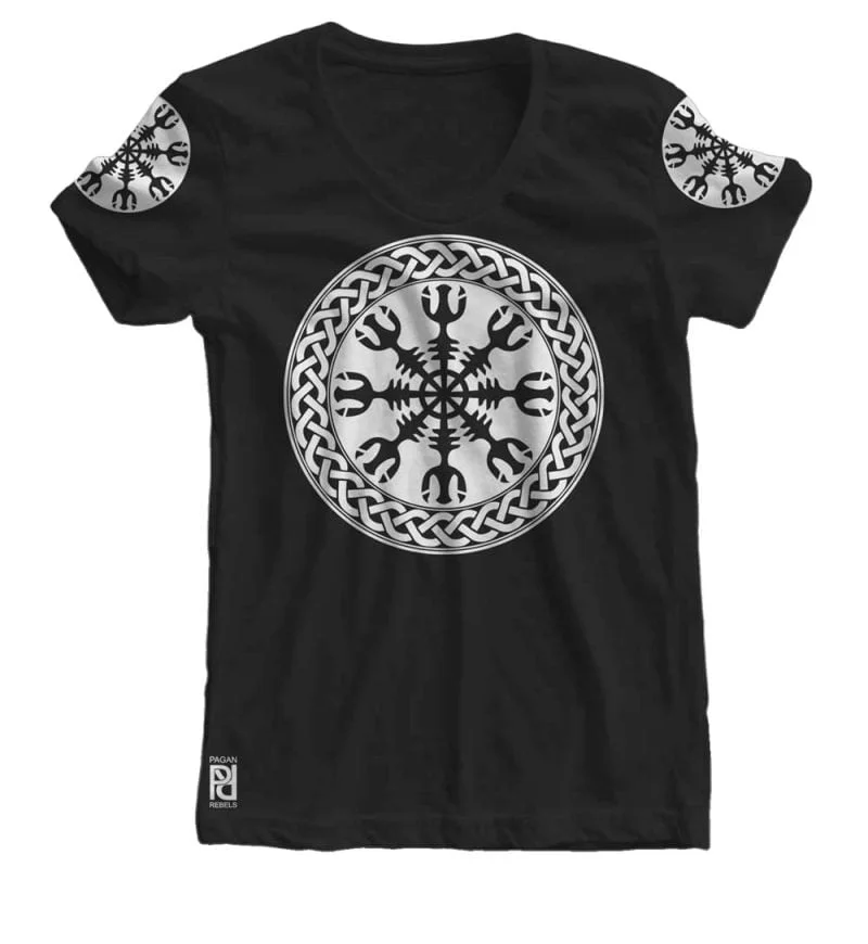 Helm of Terror Awe Viking Ragnarok v2 Women T-Shirt