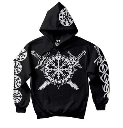 Helm of Terror Awe Viking Valhalla Hoodie