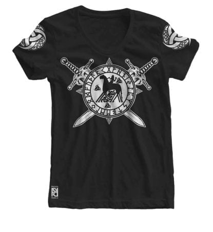 Horn Of Odin Ride Slepnir Viking Valhalla Women T-shirt