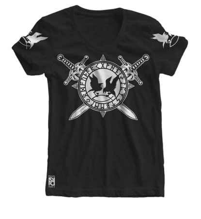 Huginn Muninn Odin Rune Viking Valhalla Women T-shirt