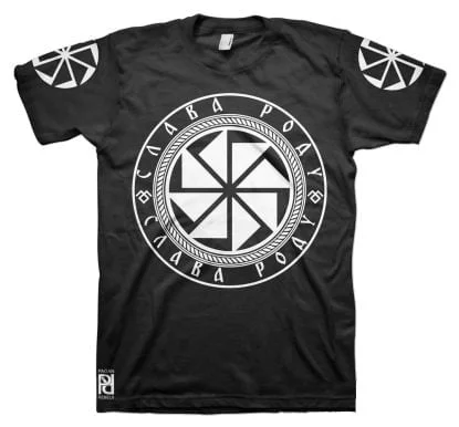 Kolovrat Коловрат Solstice Fire Wheel Cycle Of Birth & Death Slava Rodu T-Shirt