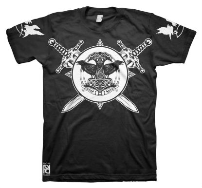 Mjolnir Hammer Huginn Muninn Rune Viking Valhalla T-Shirt