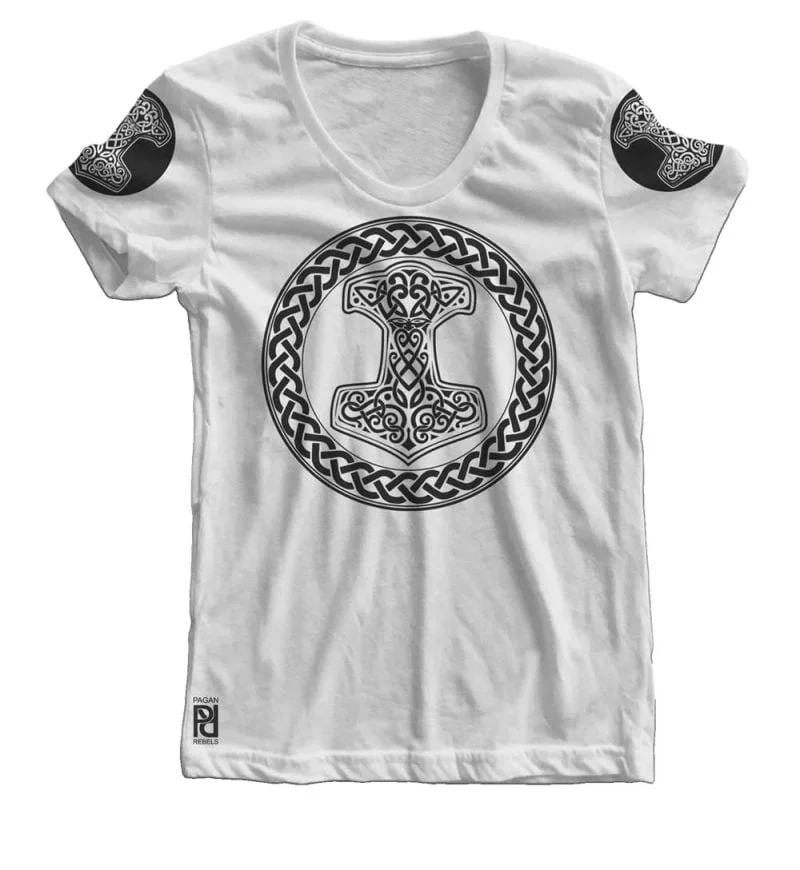 Mjolnir Thor Hammer Crusher Viking Ragnarok Women T-shirt - Image 2