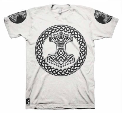Alternative view of Mjolnir Thor Hammer Crusher Viking Ragnarok T-Shirt