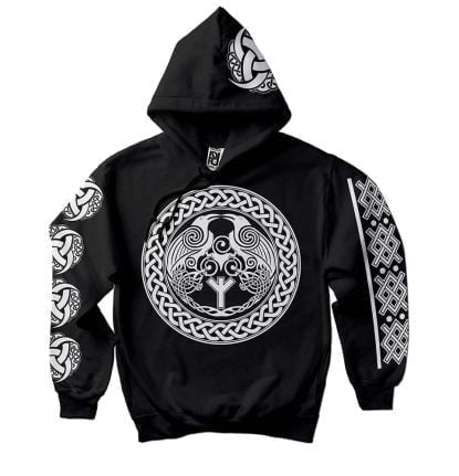 Huginn Muninn Odin Trisquel Algiz Viking Ragnarok Hoodie