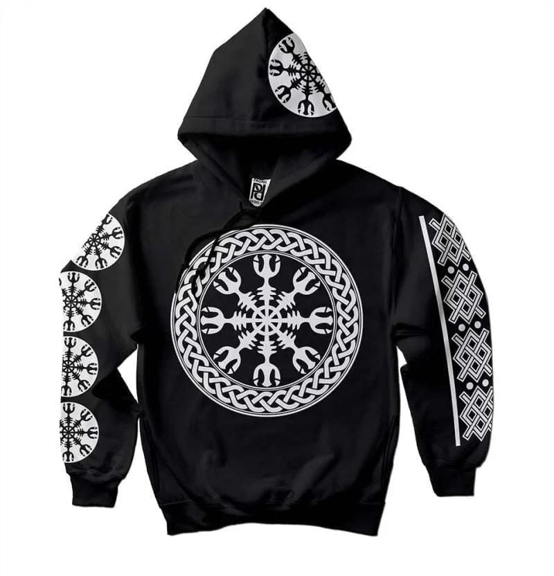 Helm of Terror Awe Viking Ragnarok Hoodie