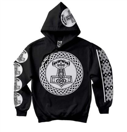 Heathens Thor Hammer Norse Viking Ragnarok Hoodie