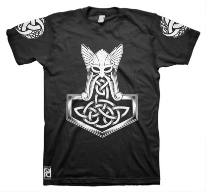 Thor Skull Helmet Mjolnir T-Shirt