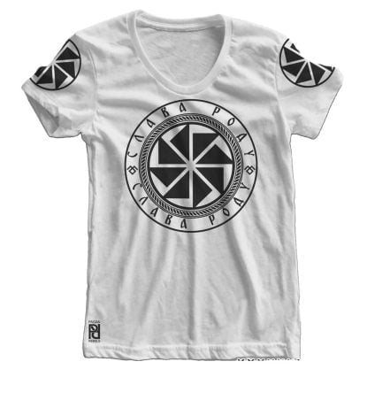 Alternative view of Kolovrat Коловрат Solstice Fire Wheel Cycle Of Birth & Death Slava Rodu Women T-shirt