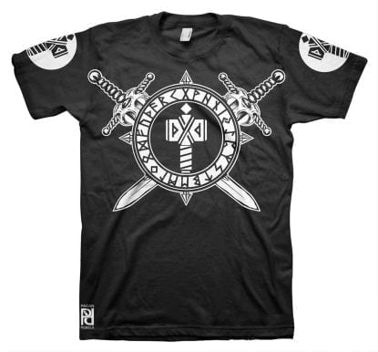Thor Hammer Triskele Runes Viking Valhalla T-Shirt