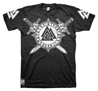 Valknut Rune Warriors Heathens Viking Valhalla T-Shirt