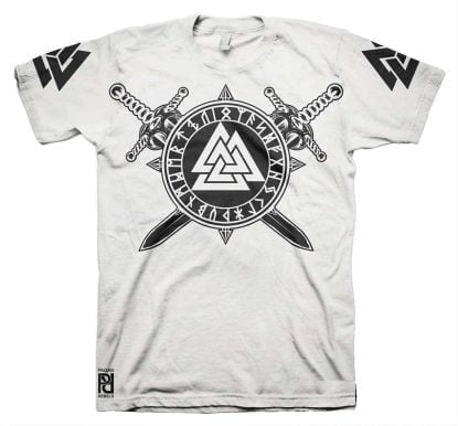 Alternative view of Valknut Rune Warriors Heathens Viking Valhalla T-Shirt