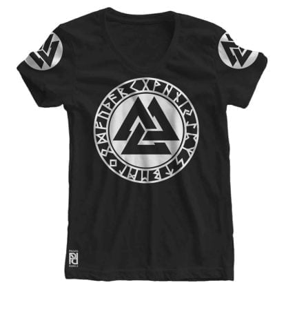 Valknut Rune Warriors Heathens Viking Ragnarok Women T-shirt