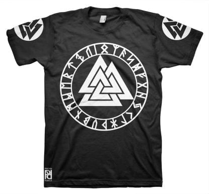 Valknut Rune Knot Of The Slain Warrior Viking Ragnarok T-Shirt