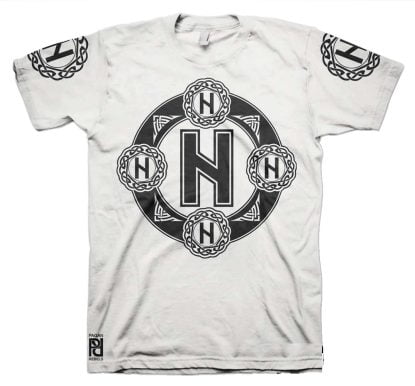 Alternative view of Hagalaz Viking Magic Rune Of Destruction Valkyrie T-Shirt