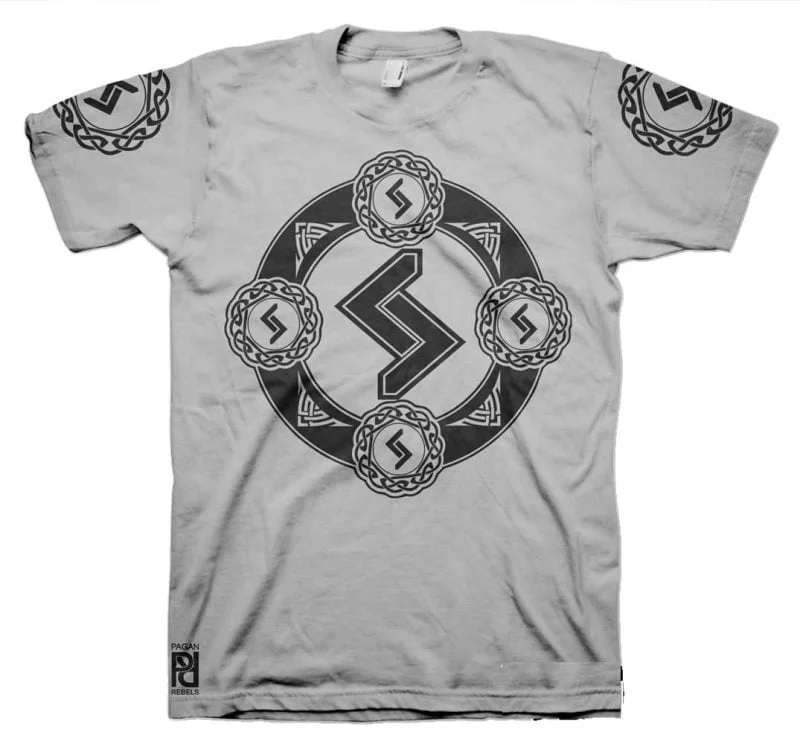 Jera Viking Magic Rune Of Harvest Valkyrie T-Shirt - Image 17