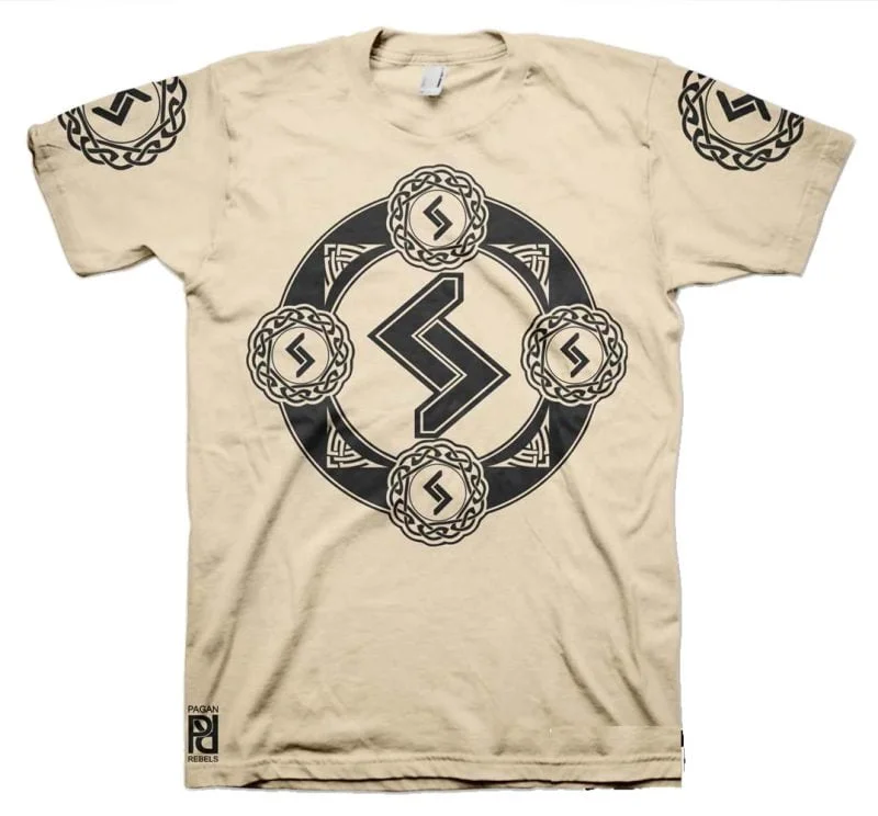 Jera Viking Magic Rune Of Harvest Valkyrie T-Shirt - Image 18