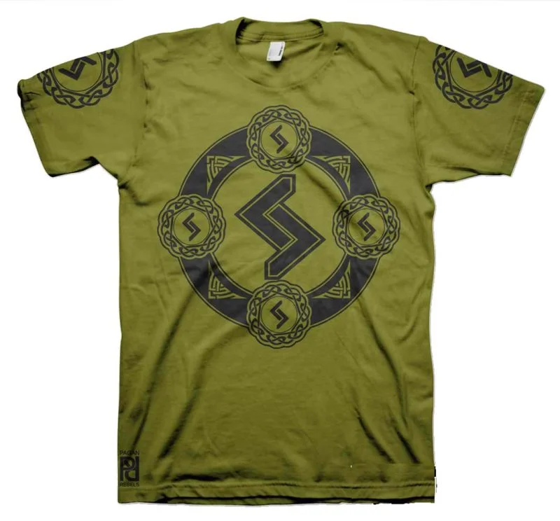 Jera Viking Magic Rune Of Harvest Valkyrie T-Shirt - Image 20