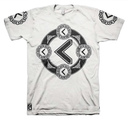 Alternative view of Kenaz Viking Magic Rune Of Health Valkyrie T-Shirt