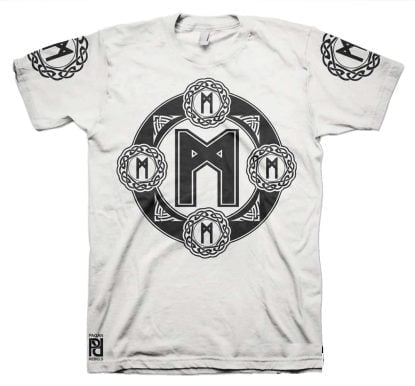 Alternative view of Mannaz Viking Magic Rune Of Success Valkyrie T-Shirt