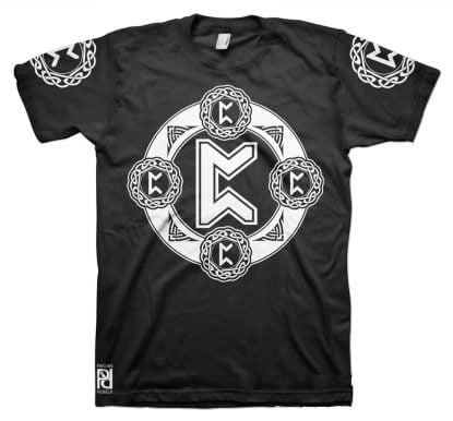 Perthro Viking Magic Rune Of Birth Valkyrie T-Shirt