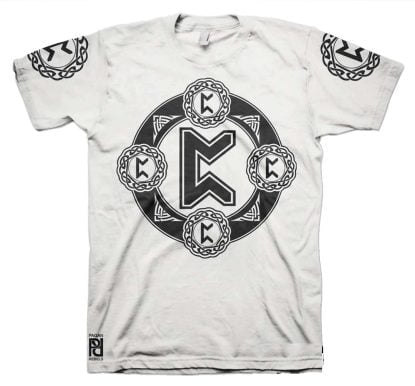 Alternative view of Perthro Viking Magic Rune Of Birth Valkyrie T-Shirt