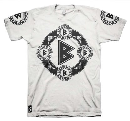 Alternative view of Berkano Viking Magic Rune Of Birth Fertility Valkyrie T-Shirt