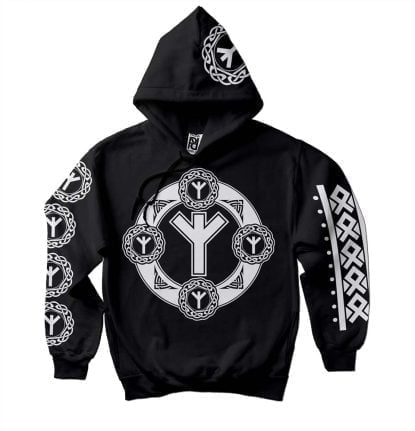 Algiz Eolh Viking Magic Rune Of Protection Valkyrie Hoodie