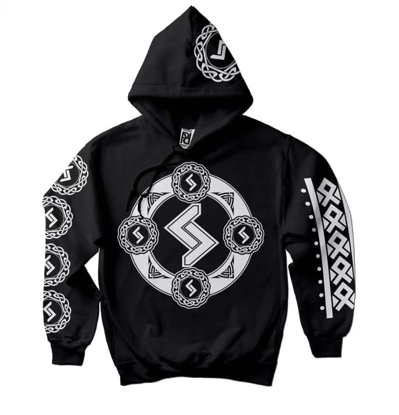 Jera Viking Magic Rune Of Harvest Valkyrie Hoodie