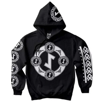 Eihwaz Viking Magic Rune Of Strength Valkyrie Hoodie