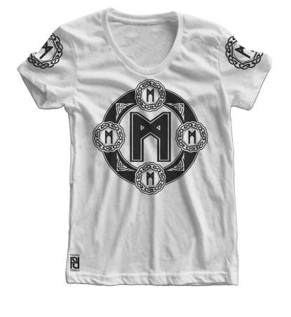 Alternative view of Mannaz Viking Magic Rune Of Success Valkyrie  Women T-shirt