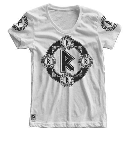 Alternative view of Raidho Viking Magic Rune Of Journey Valkyrie Women T-shirt