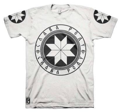 Alternative view of Крест Сварога Svarog Cross Star Symbol Slava Rodu T-Shirt