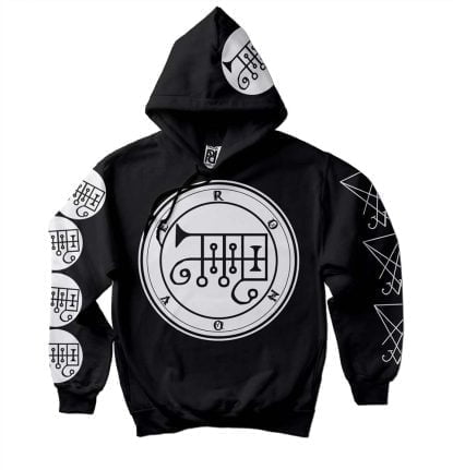 Ronové Ars Goetia Demon Seal Hell Pentagram Occult Hoodie