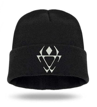 Crnobog Чернобог Embroidery Warm Knit Black Winter Cap