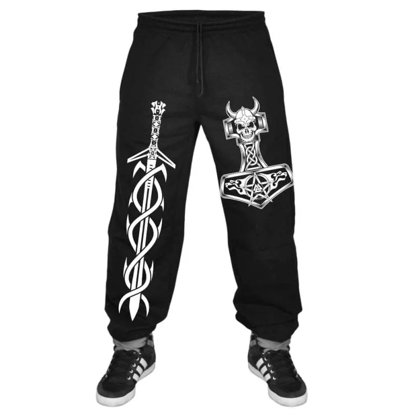 Valknut Fenrir Thor Skull Mjolnir Sweatpants